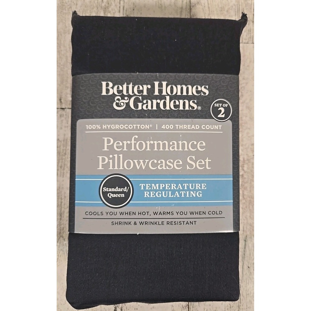 Better Homes & Gardens Standard/Queen Pillowcases 400 Thread Count Greystone NEW